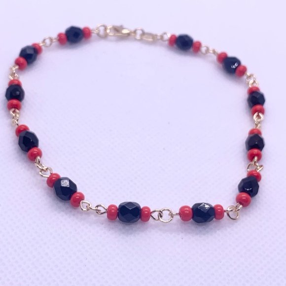 Azabache Anklet Bracelet, Gold Filled Jewelry, Good luck Jewelry - Picture 4 of 7